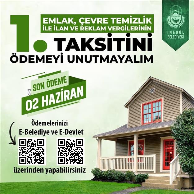 İnegöl Belediyesi’nden Mükelleflere Vergisinin 1. Taksit Ödeme Çağrısı