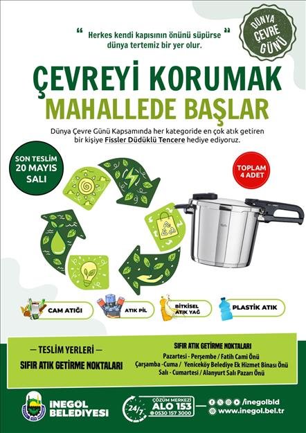 İnegöl’de Dünya Çevre Gününe Özel Kampanya