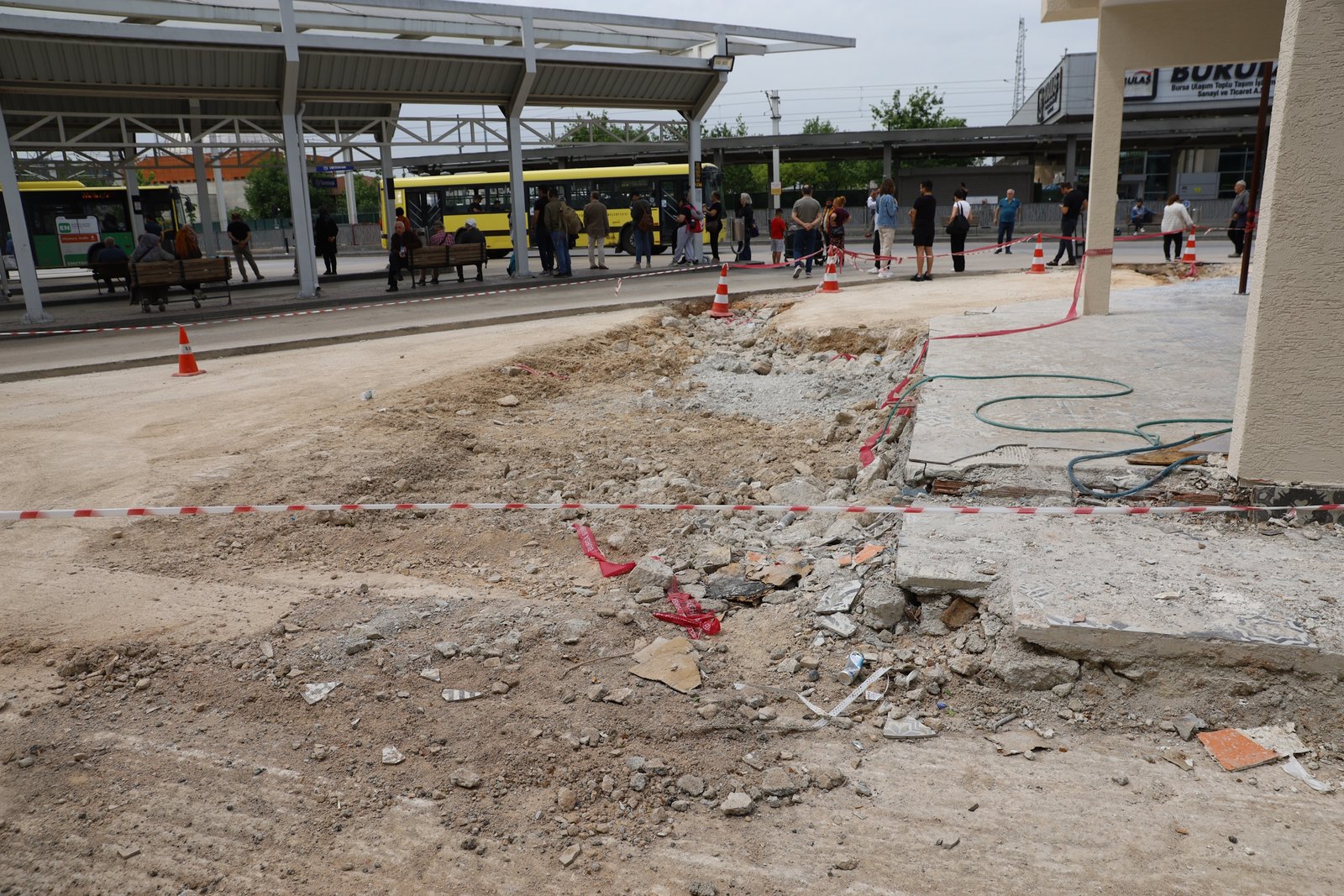 Bursa Terminalinde Altyapı  Çalışmaları Sürüyor