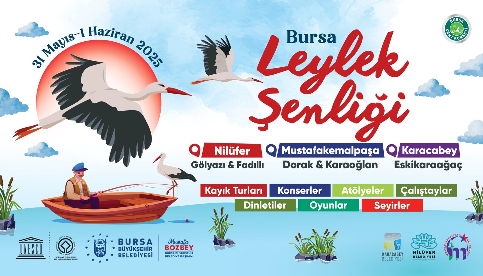‘Bursa Leylek Şenliği’,31  Mayıs Cumartesi Başlıyor