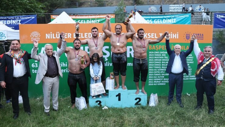 Nilüfer Çalı’da Başpehlivan Mehmet Yeşil Yeşil Oldu