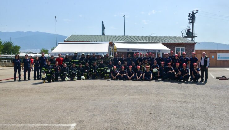 BURSA BÜYÜKŞEHİR BELEDİYESİ İTFAİYESİ’NDE NEFES KESEN TATBİKAT