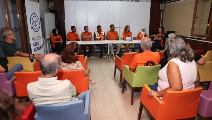 NİLÜFER’DE AFETLERE KARŞI ALINABİLECEK TEDBİRLER ANLATILDI