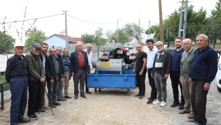 İnegöl Belediyesi Çiftçiye Üzüm Hasadına Kolaylaştıran Üzüm Sıkma Makinası Aldı