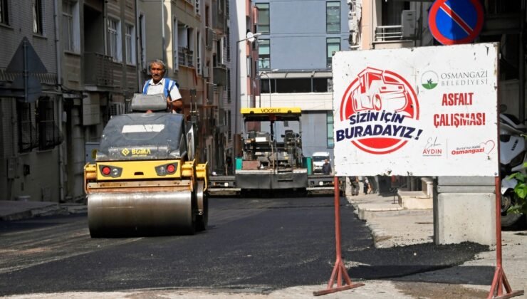 Osmangazi Belediyesi Yolları Daha Konforlu Hale Getirmek için Yolları Asfaltla Yeniliyor