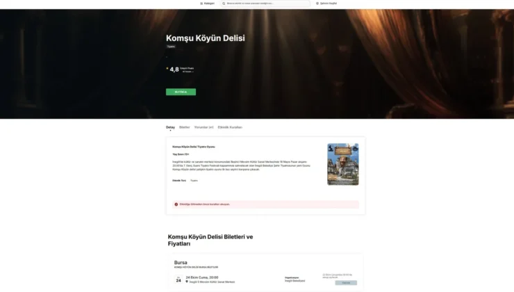 İnegöl’de ‘Komşu Köyün Delisi’ Tiyatro Oyunu Biletleri Ücretsiz Satışa Çıkıyor