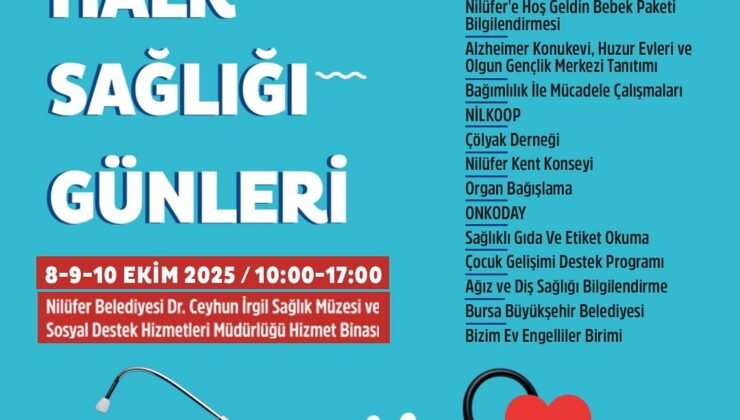Nilüfer’de “Halk Sağlığı Günleri” 8 Ekim’de Başlıyor