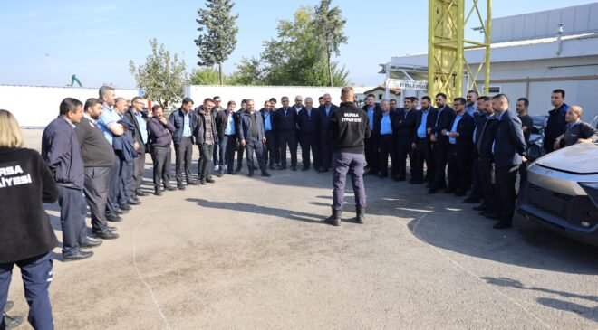 Belediye Otobüs Şoförlerine Yangın Söndürme Eğitimi