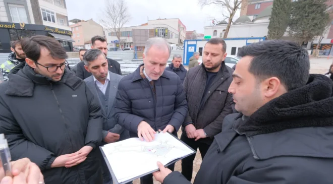 İnegöl’de Alanyurt Meydan Düzenleme Projesi için Çalışmalar Başladı