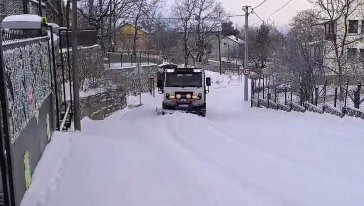 Osmangazi’nin Yüksek Kesimlerinde Karla Mücadele Nöbeti