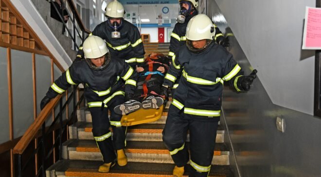 Osmangazi’de Gerçeği Aratmayan Yangın Tatbikatı Yaşandı