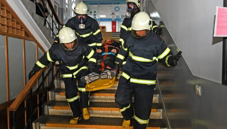 Osmangazi’de Gerçeği Aratmayan Yangın Tatbikatı Yaşandı