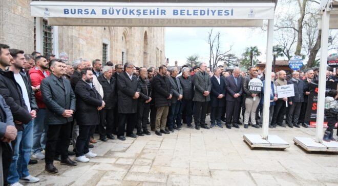 Bursa’dan Filistin için Güçlü Mesaj  “Bu Esarete Boyun Eğmeyeceğiz”