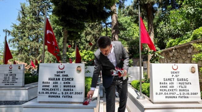 Büyükşehir Belediye Başkan Vekili Şahin Biba’dan Şehitlik ve Esnaf Ziyareti