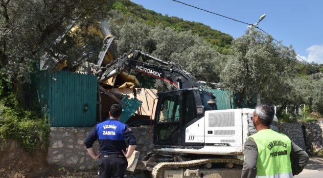 İznik’te Kaçak Yapı Yıkımları Devam Ediyor