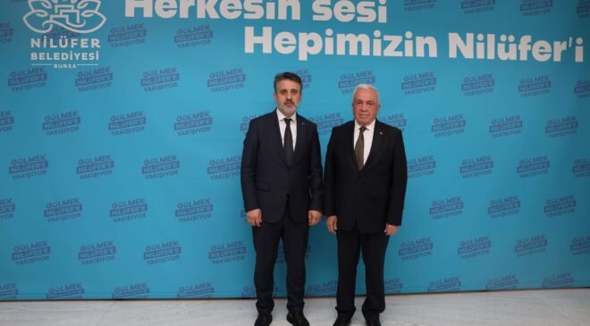 Nilüfer Belediye Başkanı Şadi Özdemir Büyükşehir Belediye Başkan Vekili Şahin Biba’yı Ağırladı