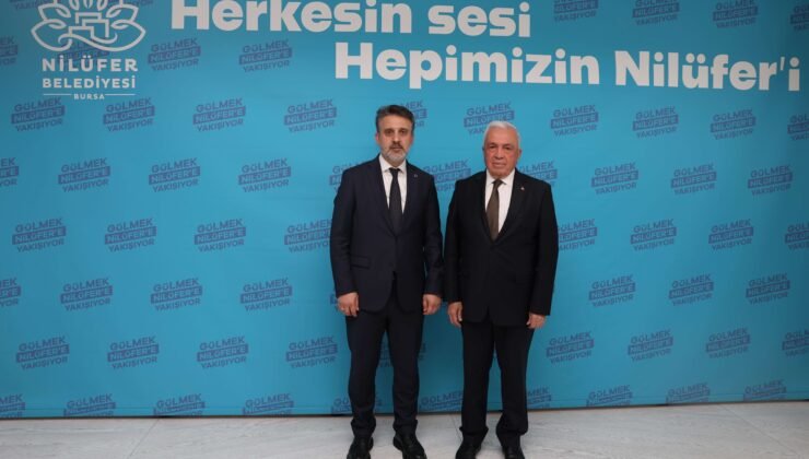 Nilüfer Belediye Başkanı Şadi Özdemir Büyükşehir Belediye Başkan Vekili Şahin Biba’yı Ağırladı