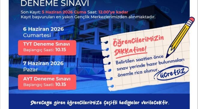 Büyükşehir Belediyesi Üniversite Adayları için Deneme Sınavı Düzenliyor