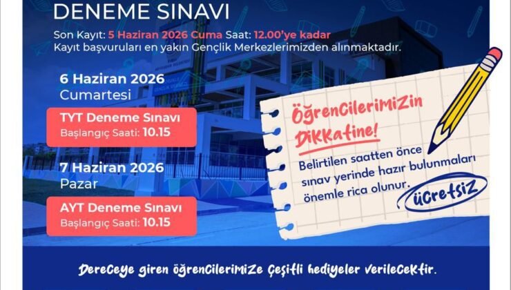 Büyükşehir Belediyesi Üniversite Adayları için Deneme Sınavı Düzenliyor