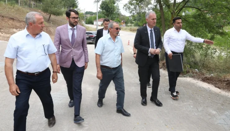 İnegöl Fındıklı’da 3 Sokakta Parke Taş Çalışması Yapıldı