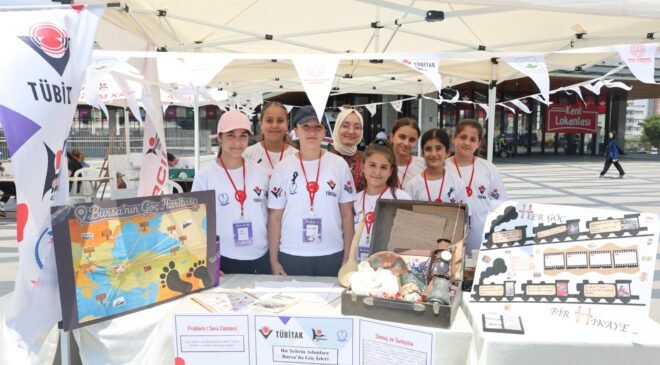 Osmangazi Meydanında Öğrenciler TÜBİTAK 4006-C  Bilim Heyecanını Yaşadı