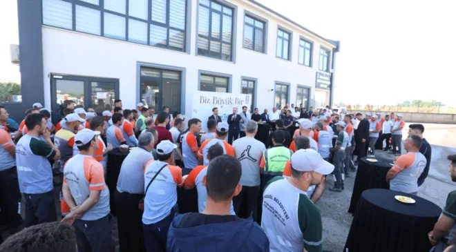 İnegöl Belediye Başkanı Alper Taban Temizlik İşleri Müdürlüğü Personeliyle Buluştu