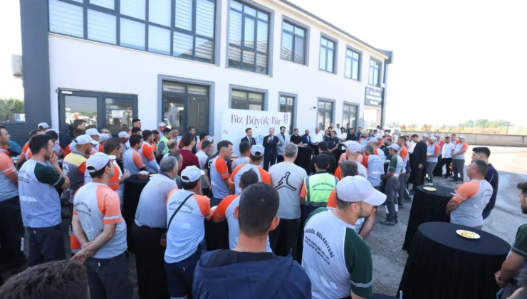 İnegöl Belediye Başkanı Alper Taban Temizlik İşleri Müdürlüğü Personeliyle Buluştu