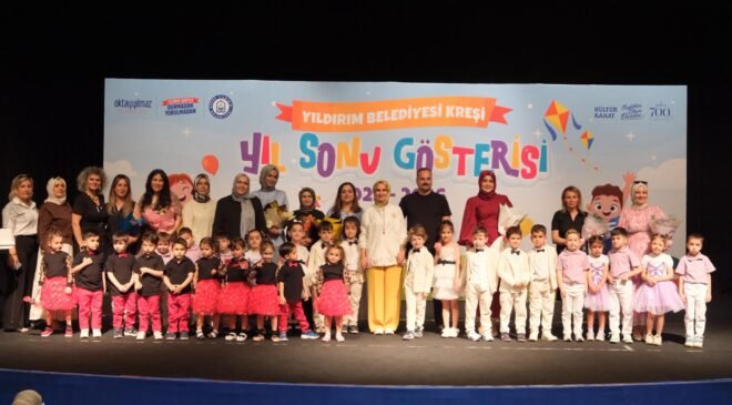 Yıldırım Belediyesi Kreşindeki Miniklerin Mezuniyet Coşkusu