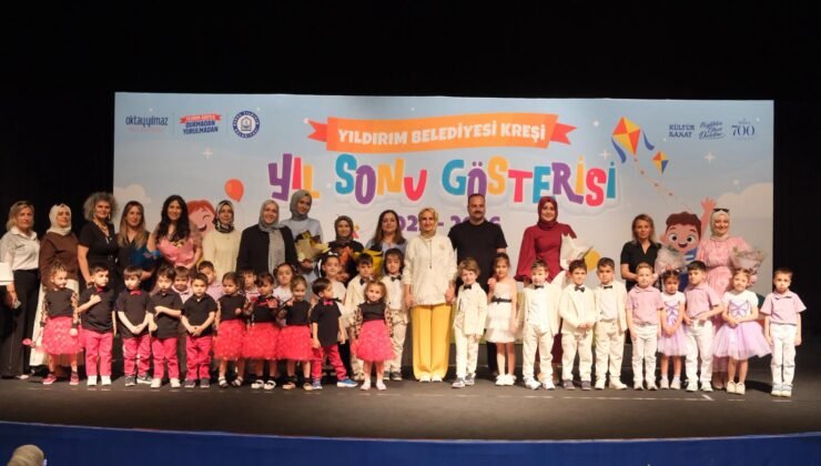 Yıldırım Belediyesi Kreşindeki Miniklerin Mezuniyet Coşkusu