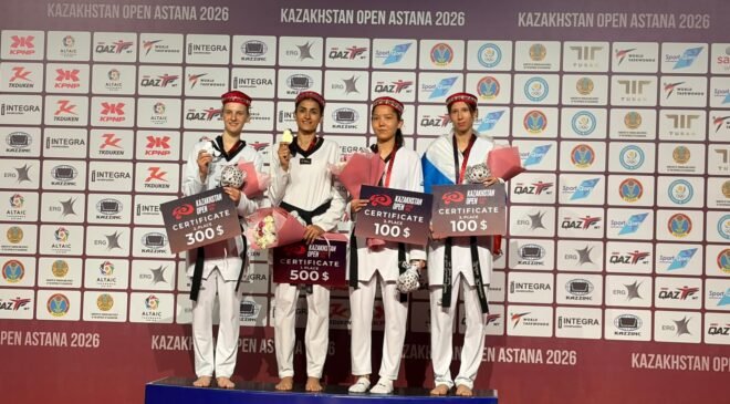 Kazakistan’da Düzenlenen Uluslararası Turnuvadan Yıldırım Belediyespor Tekvandocusu Hatice Kübra İlgün İki Madalya ile Döndü
