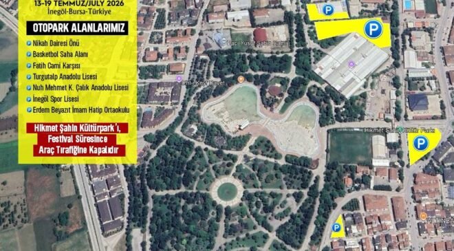 İnegöl Belediyesi Festival Süresince Otopark Düzenlemesi Yaptı