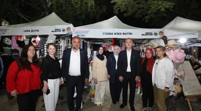 İnegöl’de Hanımeli Alışveriş Şenliği Tüm Coşkusuyla Devam Ediyor