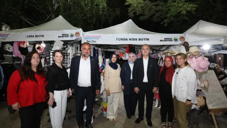 İnegöl’de Hanımeli Alışveriş Şenliği Tüm Coşkusuyla Devam Ediyor
