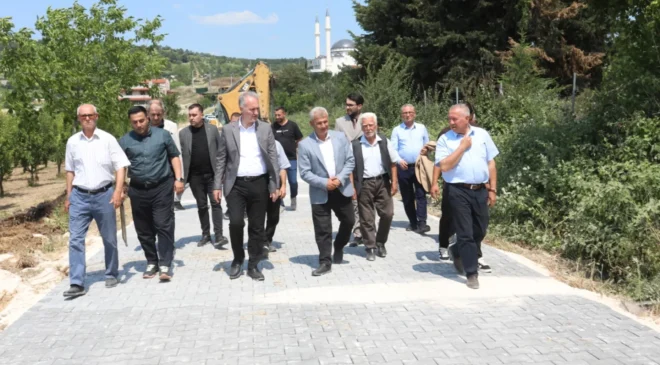 İnegöl Yeni Mahallede 11 Sokakta Asfalt ve Tretuvar Çalışması Tamamlandı