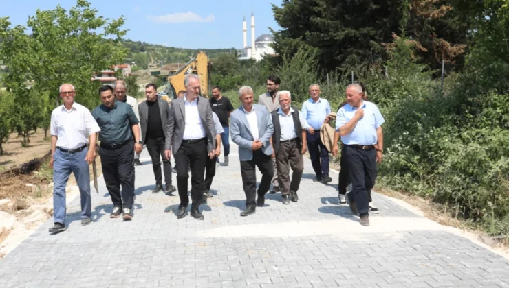 İnegöl Yeni Mahallede 11 Sokakta Asfalt ve Tretuvar Çalışması Tamamlandı