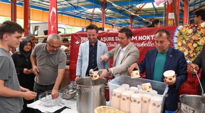 Osmangazi Belediye Başkanı Erkan Aydın Hamitler’de Aşure Bereketini Vatandaşlarla Paylaştı