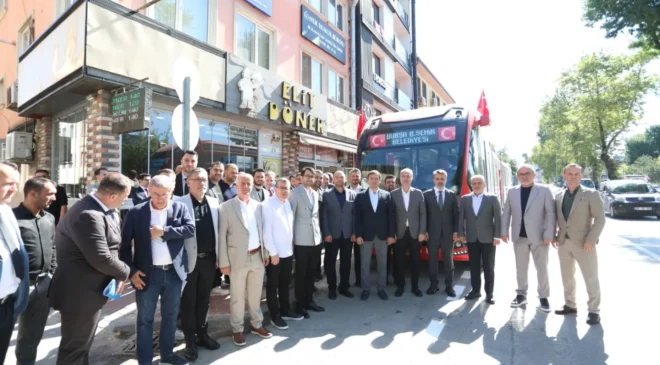 İnegöl’de ilk Metrobüs Hattının Deneme Sürüşü Yapıldı