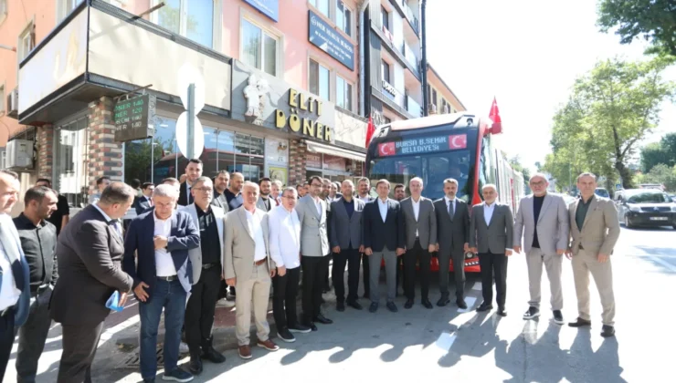 İnegöl’de ilk Metrobüs Hattının Deneme Sürüşü Yapıldı
