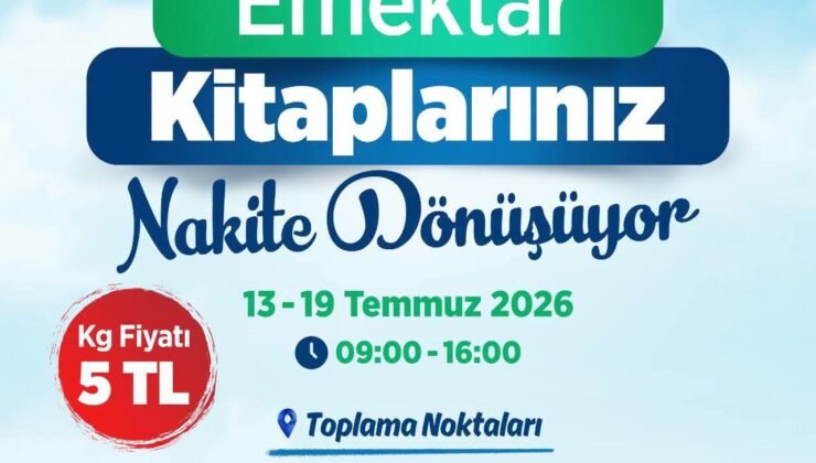 Yıldırım’da “Eski Kitaplarınız Nakite Dönüşüyor” Kampanyası 19 Temmuz’a Kadar Uzatıldı
