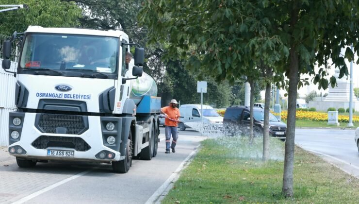 Osmangazi’de Yeşil Alanlarda Dikkatli Çalışma