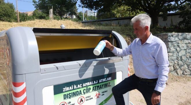 Osmangazi’de Zirai Atıklar Artık Doğaya Değil Zirai Atık Dönüşüm Konteynerine