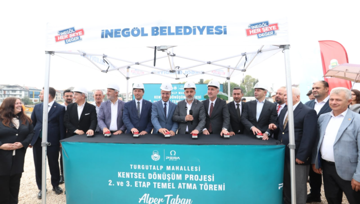 İnegöl Turgutalp’te Kentsel Dönüşümün 2. ve 3. Etaplarında Temel Atıldı
