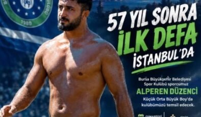 Büyükşehir Belediyesi Güreşçisi Tarihi Er Meydanında
