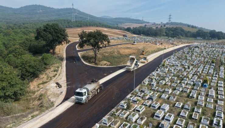Büyükşehir Belediyesi Erdoğanköy Kent Mezarlığı’nın Yollarını Yeniledi