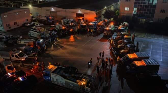 Büyükşehir Belediyesi’nde Yağmur Teyakkuzu 1126 Personel 439 Araç Görev Başında