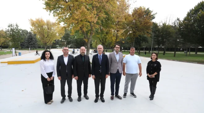 İnegöl’de Kültür Parkta Yeni Kaykay ve Paten Park Yapımında Sona Gelindi